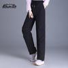 Xuezhongfei Women's High-Waist Straight-Leg Down Pants
