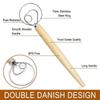 Wooden Handle Danish Dough Whisk Pastry Blender Stainless Steel Dutch Style Bread Dough Hand Mixer Kitchen Baking Tools