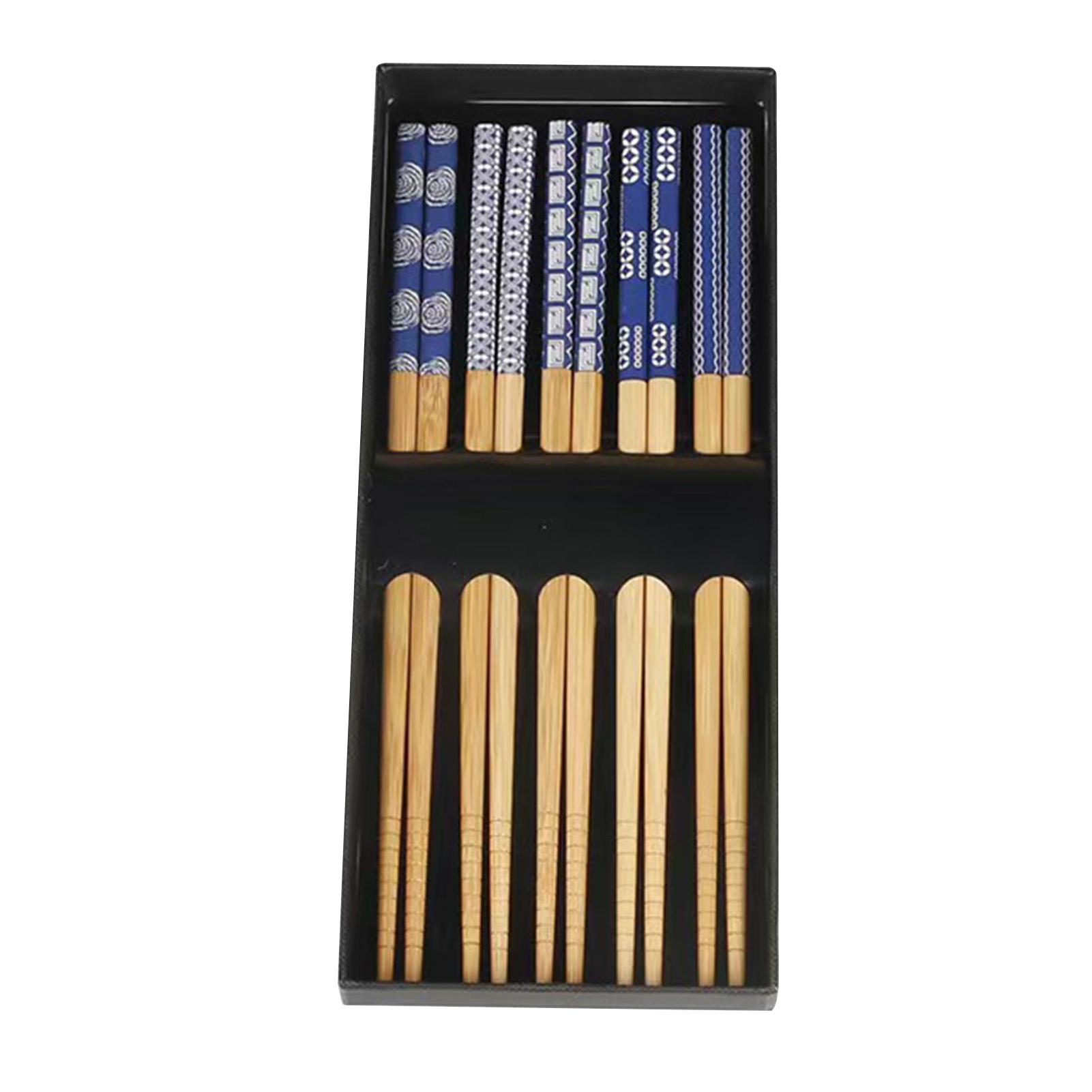 

5Pairs Japanese Non-Slip Chopsticks Handmade Bamboo Wood Chopsticks Home Restaurant Healthy Food Stick For Sushi Chopsticks