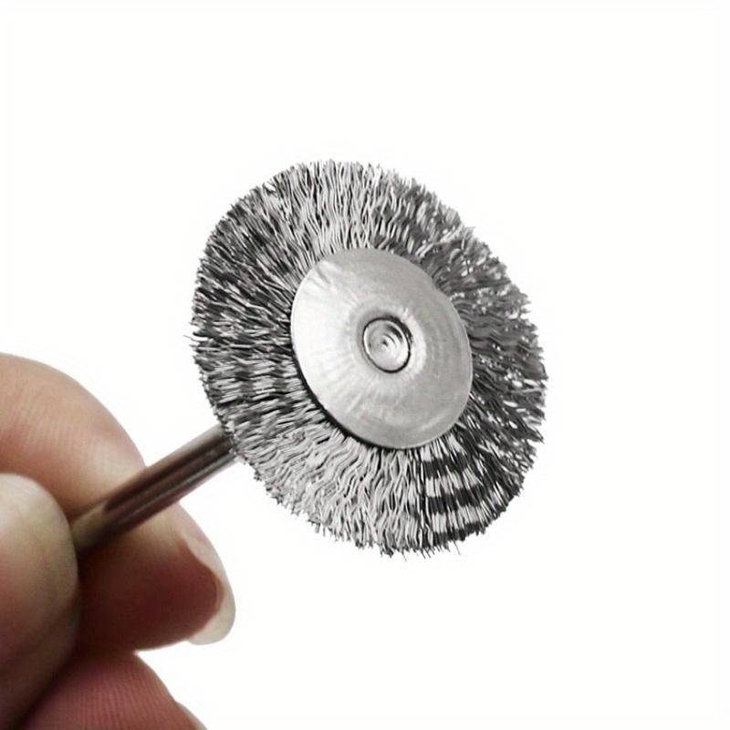 45pcs Mini Rotary Stainless Steel Wire Wheel Wire Brush Small Wire Brushes Set Accessories for Mini Drill Rotary Tools