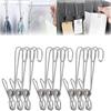 6Pcs Durable Long Tail Clip Organizer Metal Clothespins Multifunctional Towel Organizer  Closet