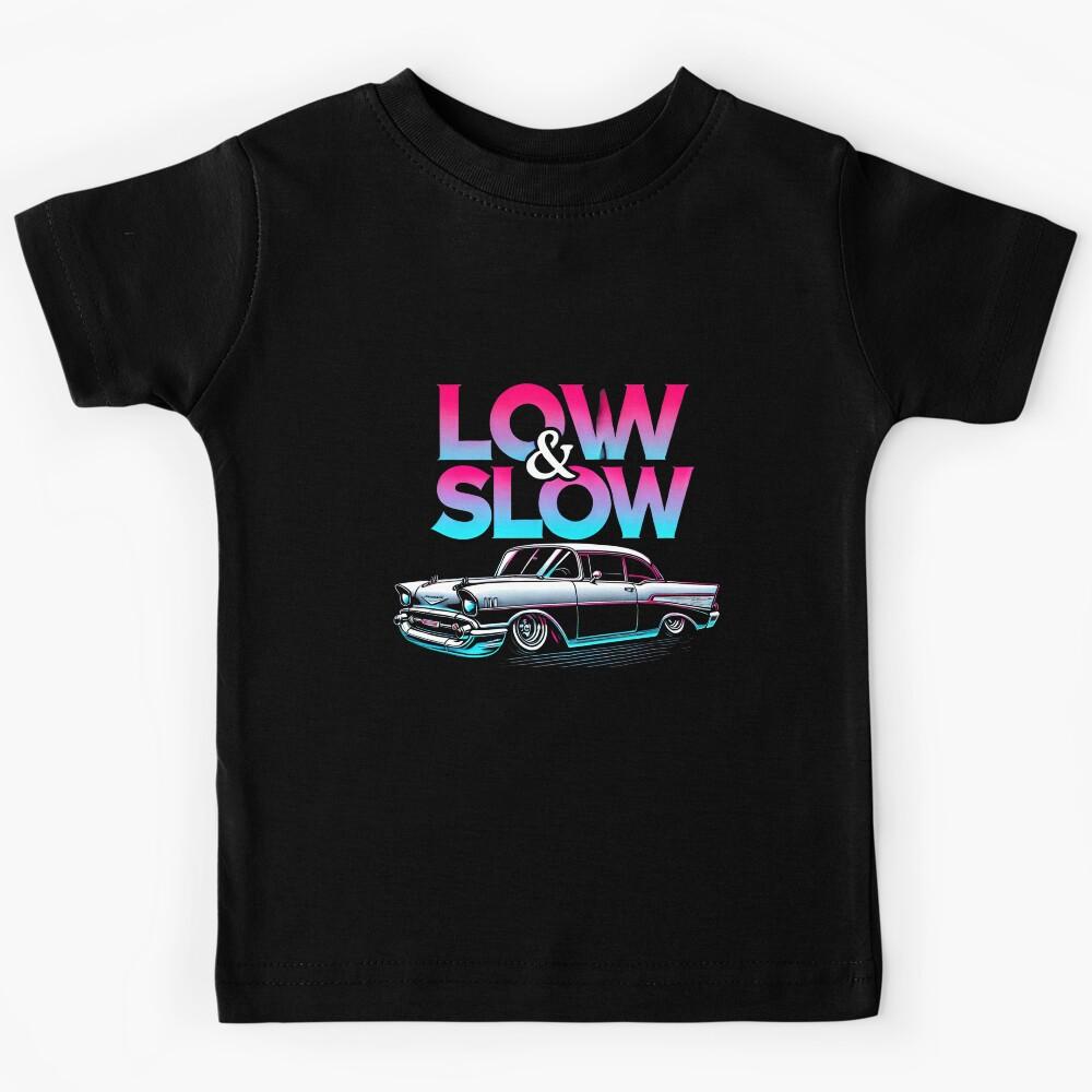 Low and Slow 1957 Bel Air Vibes Kids T-Shirt 100