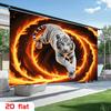 1Pcs Flaming White Tiger Decoration Background Winter Backdrop Decorations For Photo Studio Photo Booth Christmas Party