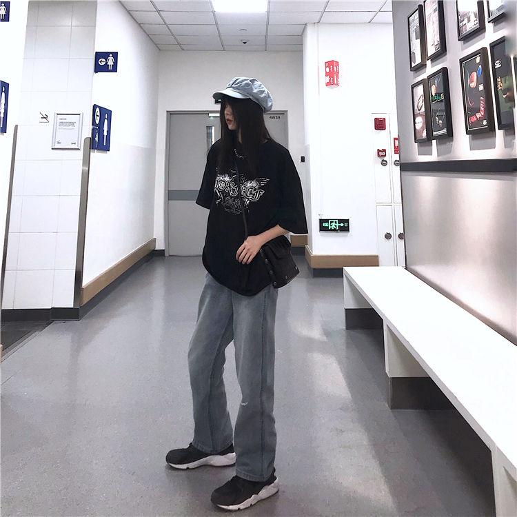 Fashion Casual Harajuku Goth Graphic T-Shirts Women Clothes Female Girls Beautiful Y2k Top Broken