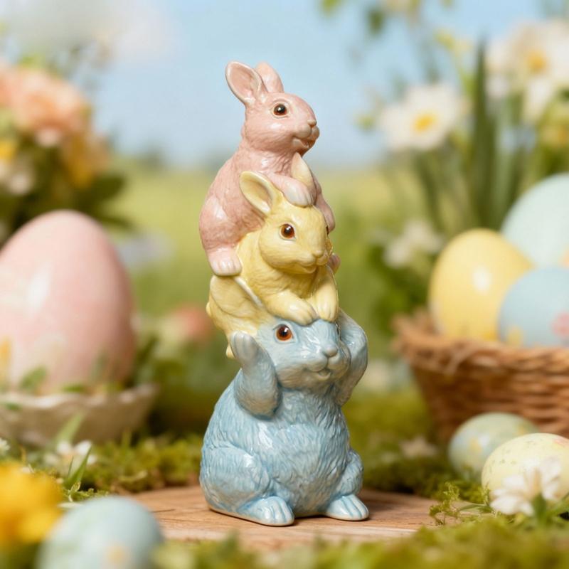 Food Grade Silicone Easters Sitting Rabbits Mould For Candle Making Home Decoration Craft Art