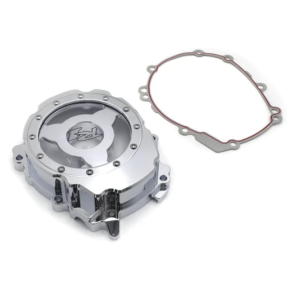 Motorcycle Parts W/Gasket Engine Stator Crankcase Crank Case Cover For Yamaha YZF-R1 2015-2024 Silver