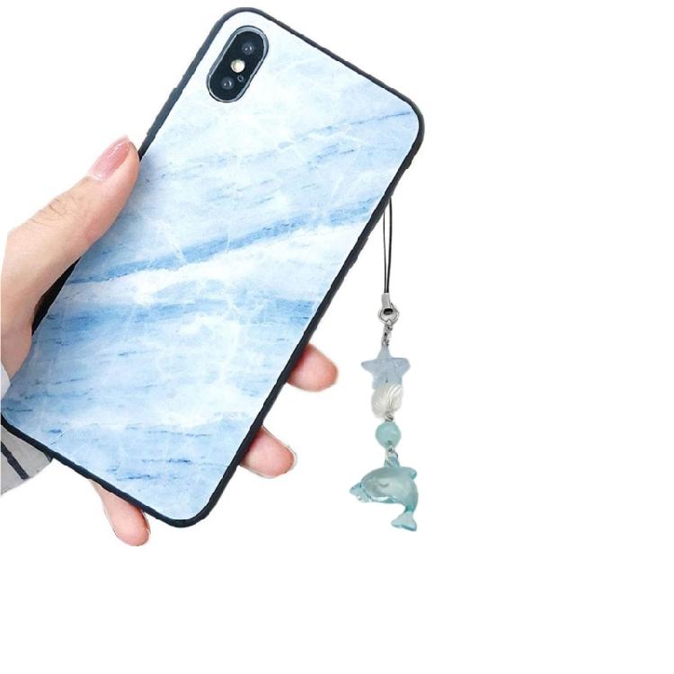 Fashion Beaded Pendant Keychain for Women and Girls Dolphin Phone Charm Keyring Stylish Bag Purse Backpack Accessory