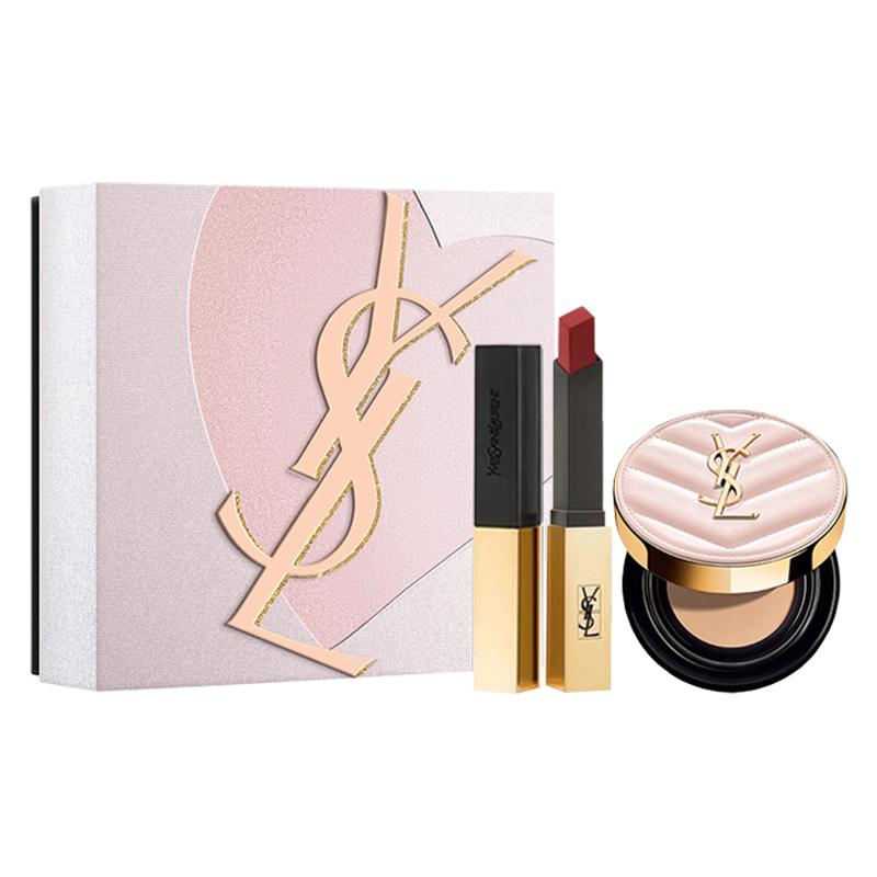 SAINT LAURENT 520 Ограниченная серия Foundation On The Go Box Легко растушевывается Корректирует тон кожи Мелкая и гладкая Нежная