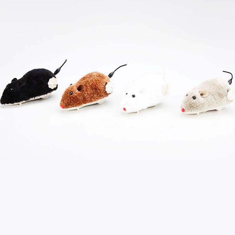 Cat Toy Clockwork Simulation Mice Battery Free Durable Indoor Cats Get High Relieve Boredom Interactive Plush Toys Pet Supplies