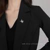 Exquisite Zirconium Starburst Brooch & Lapel Pin for Couples