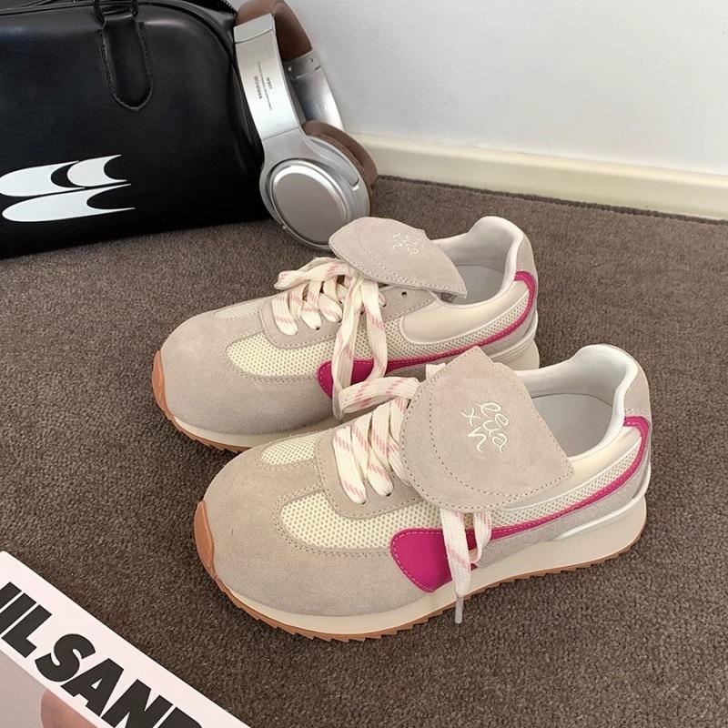 

Популярная сетчатая повседневная дышащая женская обувь супер огонь немецкие тренировочные туфли 2025 лето и осень новая универсальная платформа спортивная обувь женская 40 розы красного