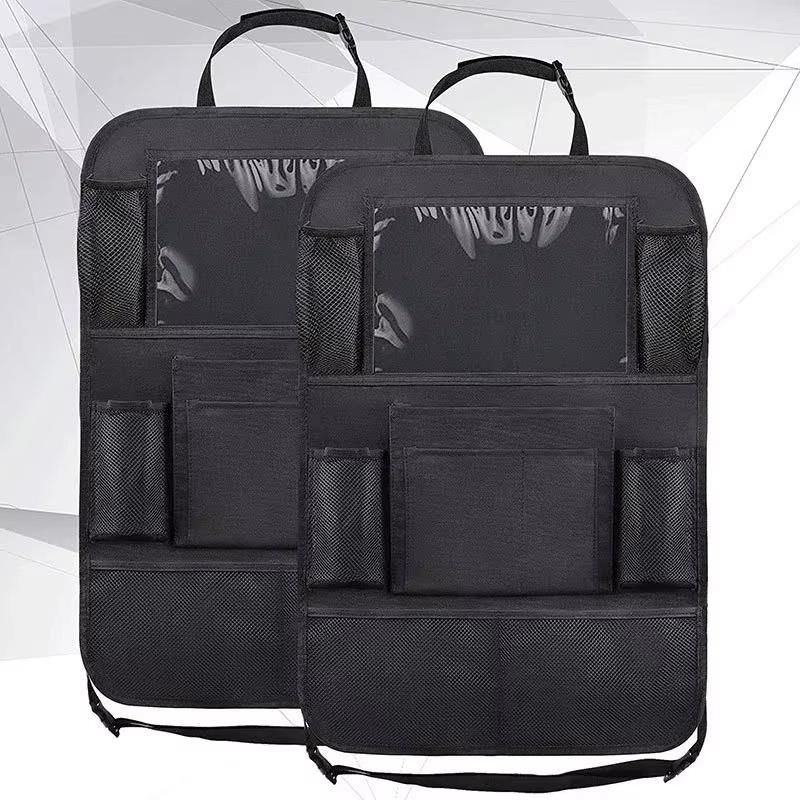 Car Backseat Organizer with Touch Screen Tablet Holder Auto Storage Pockets Cover Car Seat Back Protectors Car Accessories