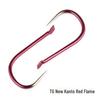Guandong TG Electro-Optical No-Barb Fishhook: Purple Flame, Red Belt, Corrosion-Resistant