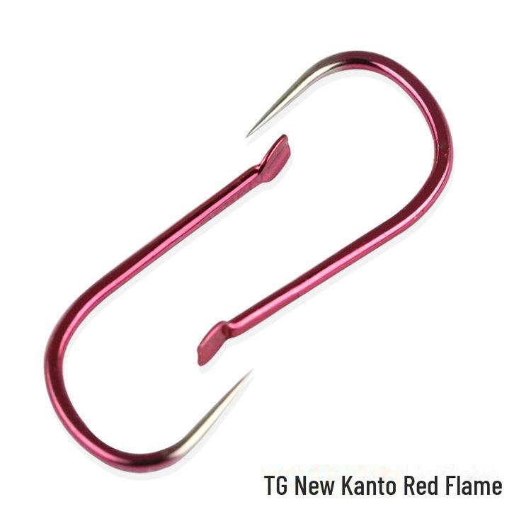 Guandong TG Electro-Optical No-Barb Fishhook: Purple Flame, Red Belt, Corrosion-Resistant