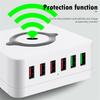 6-Port USB Qi Fast Wireless Charger Dual Quick Charge QC3.0 Charging Station