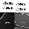 4PCS 3D Aluminum Car Audio Speaker Logo Stickers for Renegade Wrangler JK Grand Cherokee Compass Auto Interior Accessories