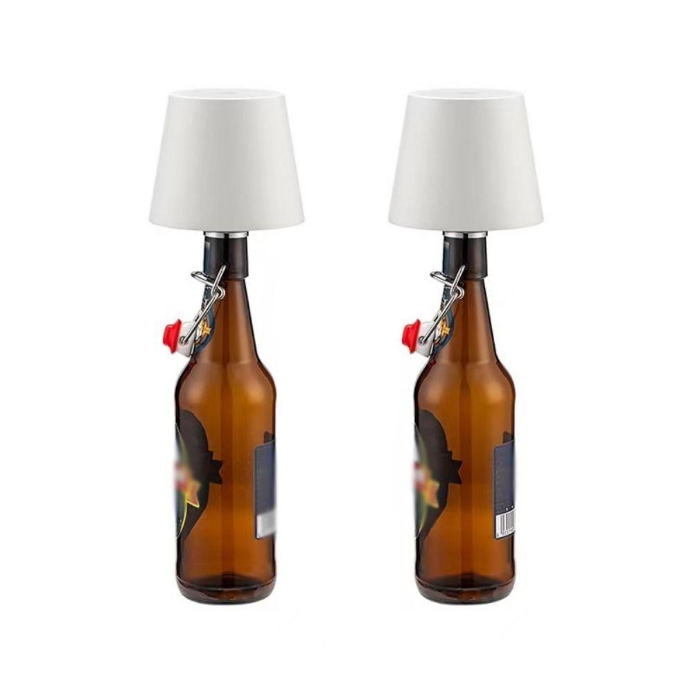 Portable Bottle Light Head Creative Cordless Table Lamp Unique Reading Light  Restaurants