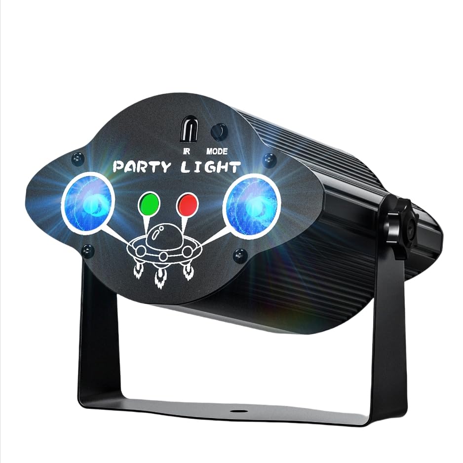 Partylicht Discolicht RGB Laser Bühnenlicht Bühnenbeleuchtung Bühnenlicht Bühnenlicht Multicolor Bühneneffektlicht Mini LED Spiegelkugel Sound