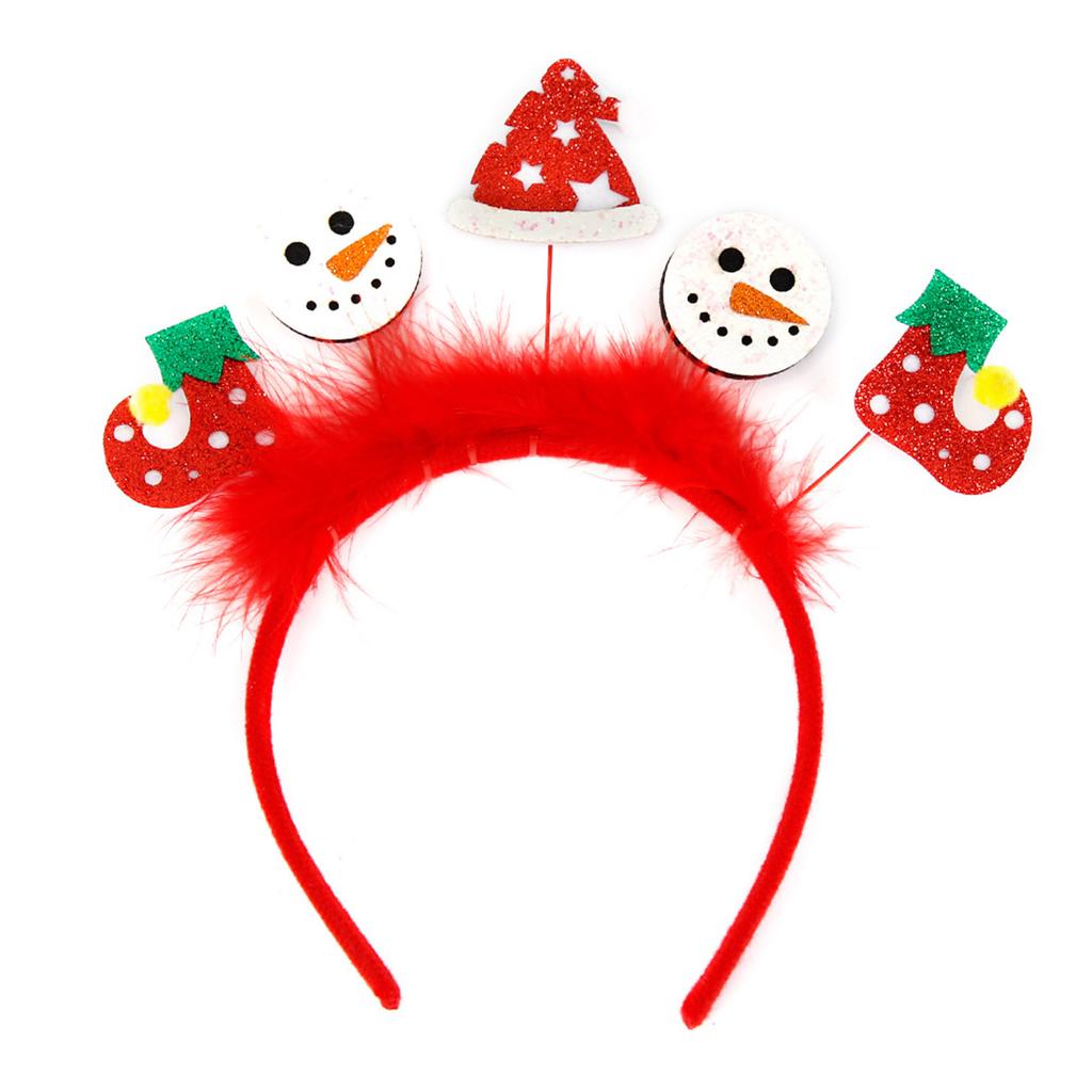 Sparkle Christmas Headband for Womens Girls Daily Wearing Photo Props Party Fancy Dress Cosplay Hair Accessories