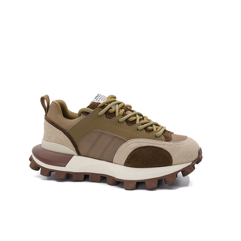 

Meotina Жіночі кросівки з натуральної шкіри з круглим носком Платформа на шнурівці Різні кольори Жіноче модне повсякденне взуття Весна Осінь 40 39 хакі