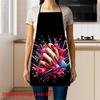 Nail Polish Splash Apron, Manicure Theme Kitchen Cooking Bib, Colorful Nail Art Pattern, Multiple Sizes Available