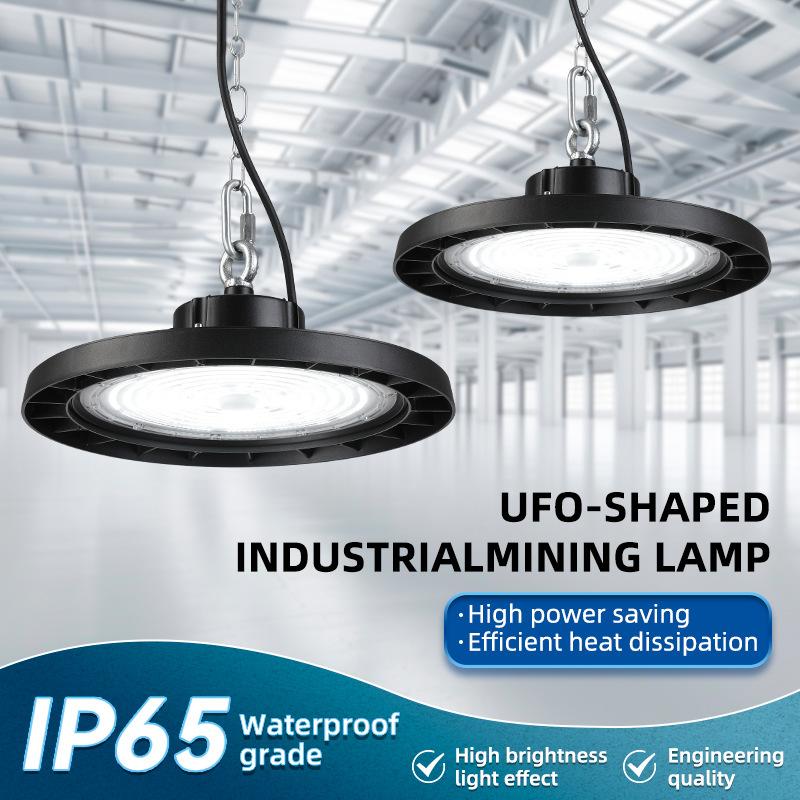 High Bay UFO LED 220V 100W 150W 200W Business Stadium Warehouse Garage Light Super Bright Industrial Lighting Mining Lamp