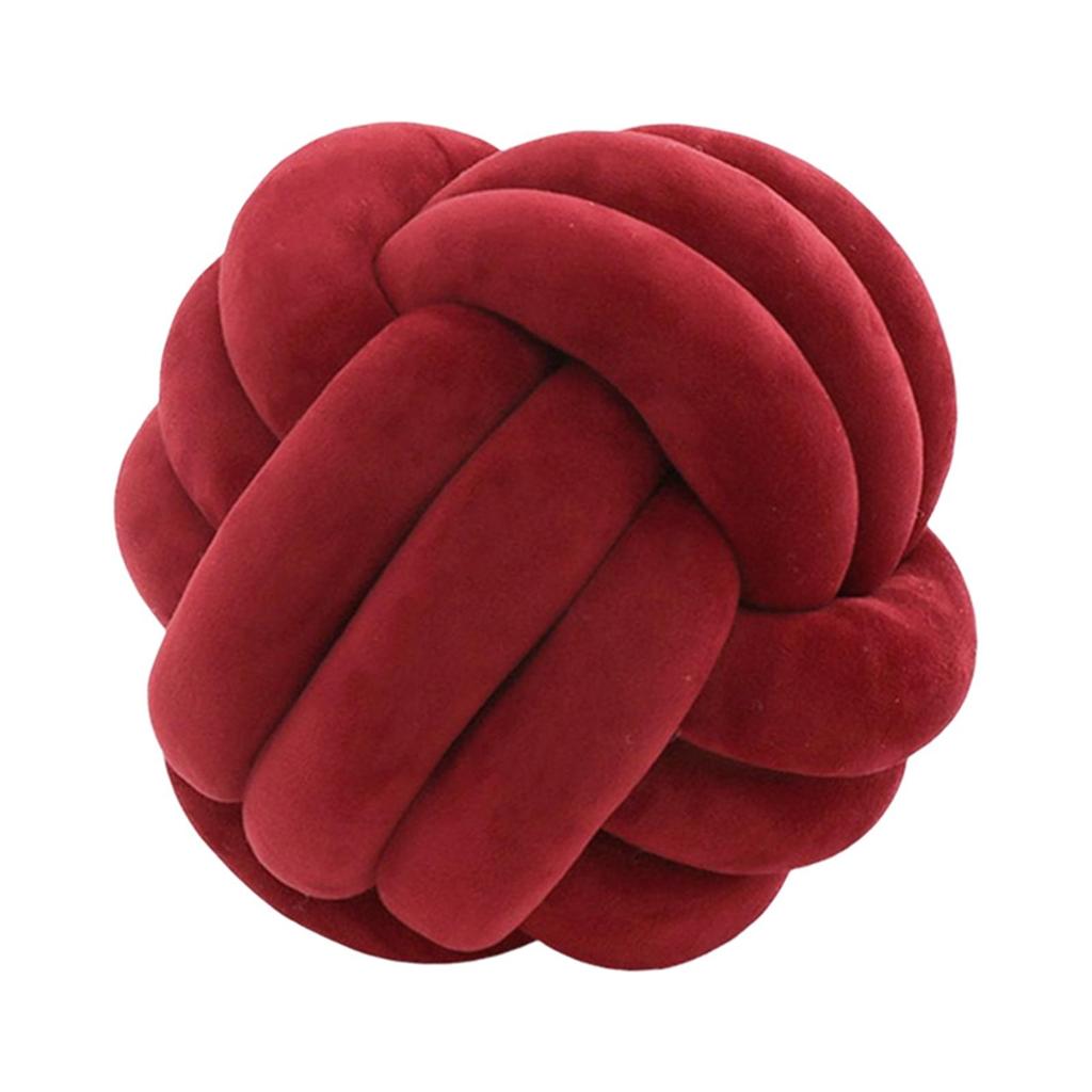 Coussin Boule de Nœuds Rond Oreiller Nœud Rond Oreillers Boule de Nœuds Douce Rond Tissé à la Main pour Chambre à Coucher Canapé 8,66 Pouces