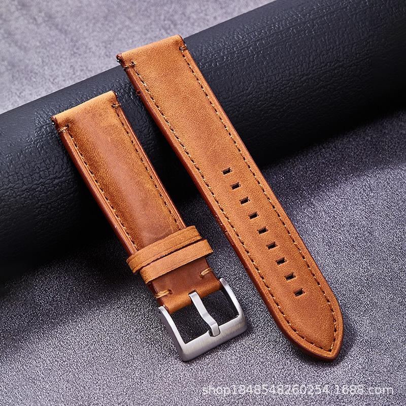 High-End Calfskin Leather Strap Is Suitable For Fossi/20Mm24Mm Matte Bottom Soft Quick Release