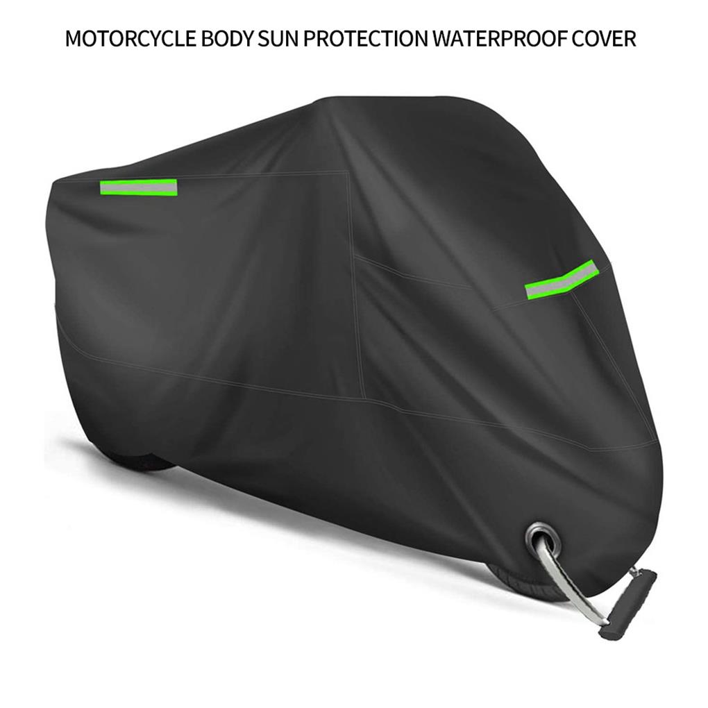 Motorcycle Rain Cover Outdoor Motorbike Waterproof Dust Proof Cover with Reflective Strip