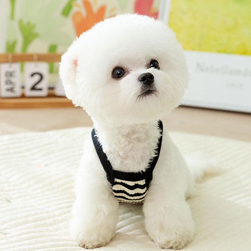 Summer Pet Clothing Traction Sling Breathable Vest Teddy Bee Bear Small and Medium Dogs Cat Puppy Dog Clothes