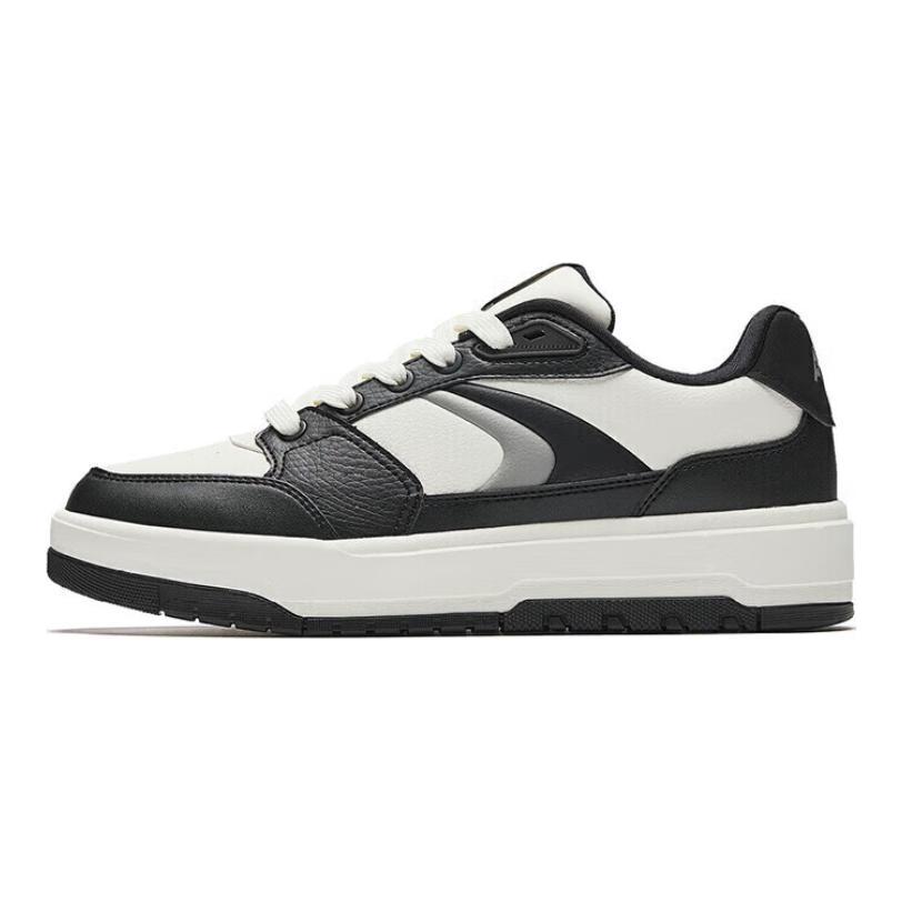 Anta 982 Moon Shadow Bequeme Vielseitige Rutschfeste Abriebfeste Low-Top Skate Schuhe Herren Sneaker Schwarz Weiß 112518060-3