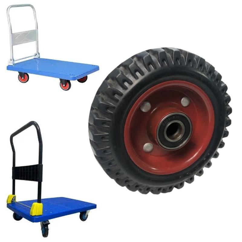Cart Rubber Flat Universal Wheel Silent Swivel Casters Tools Equipment Durable