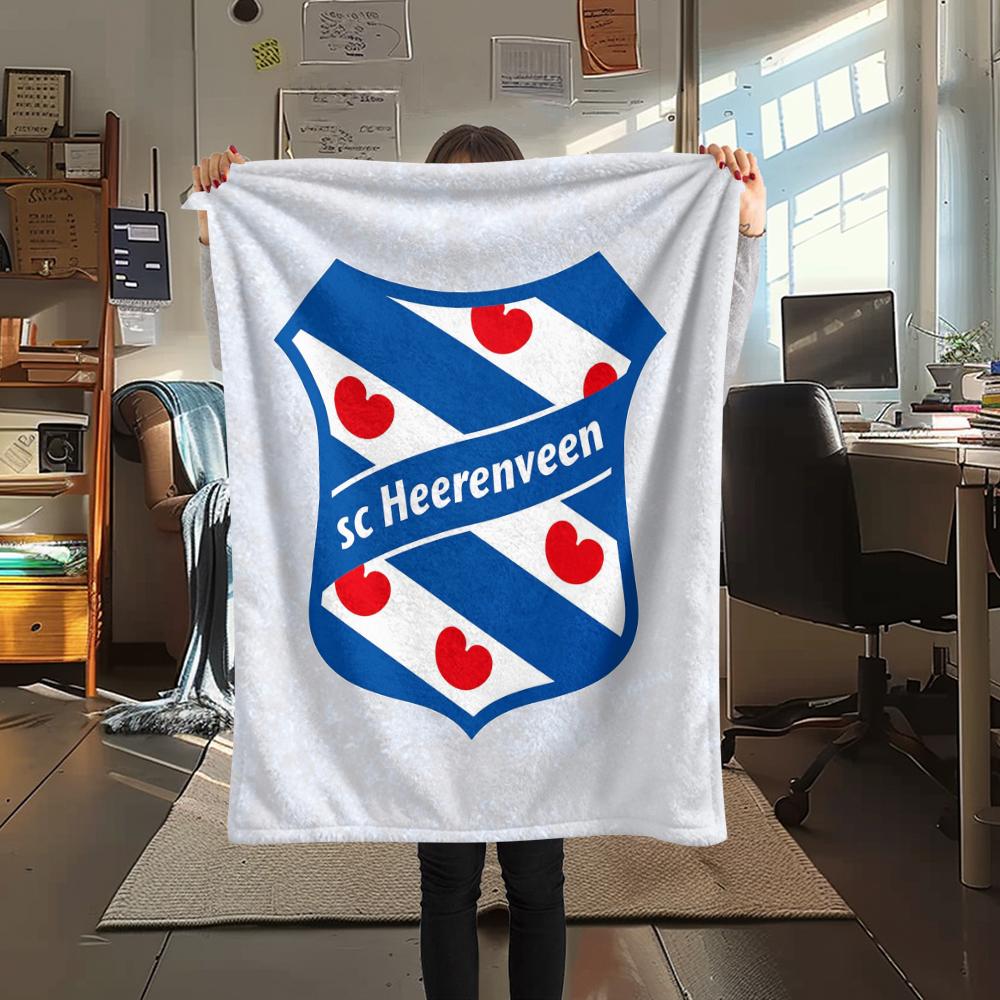 SC Heerenveen Pattern Flannel Blanket, High Quality Comfortable for All Seasons, Home Decor, Warmth and Comfort, Perfect for Gifts.