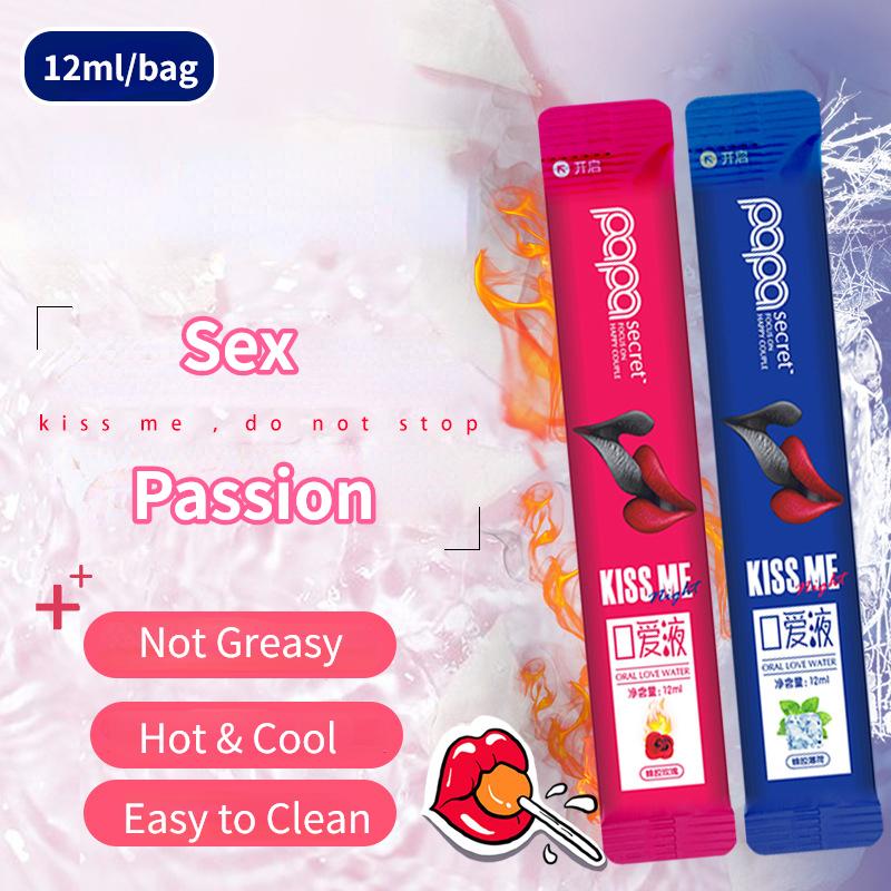 6pcs Oral Sex Water Liquid Edible Lubricant Strawberry Peach Flavor Ice Fire Lubricants Sex Toys for Women Men Couples Sex Shop