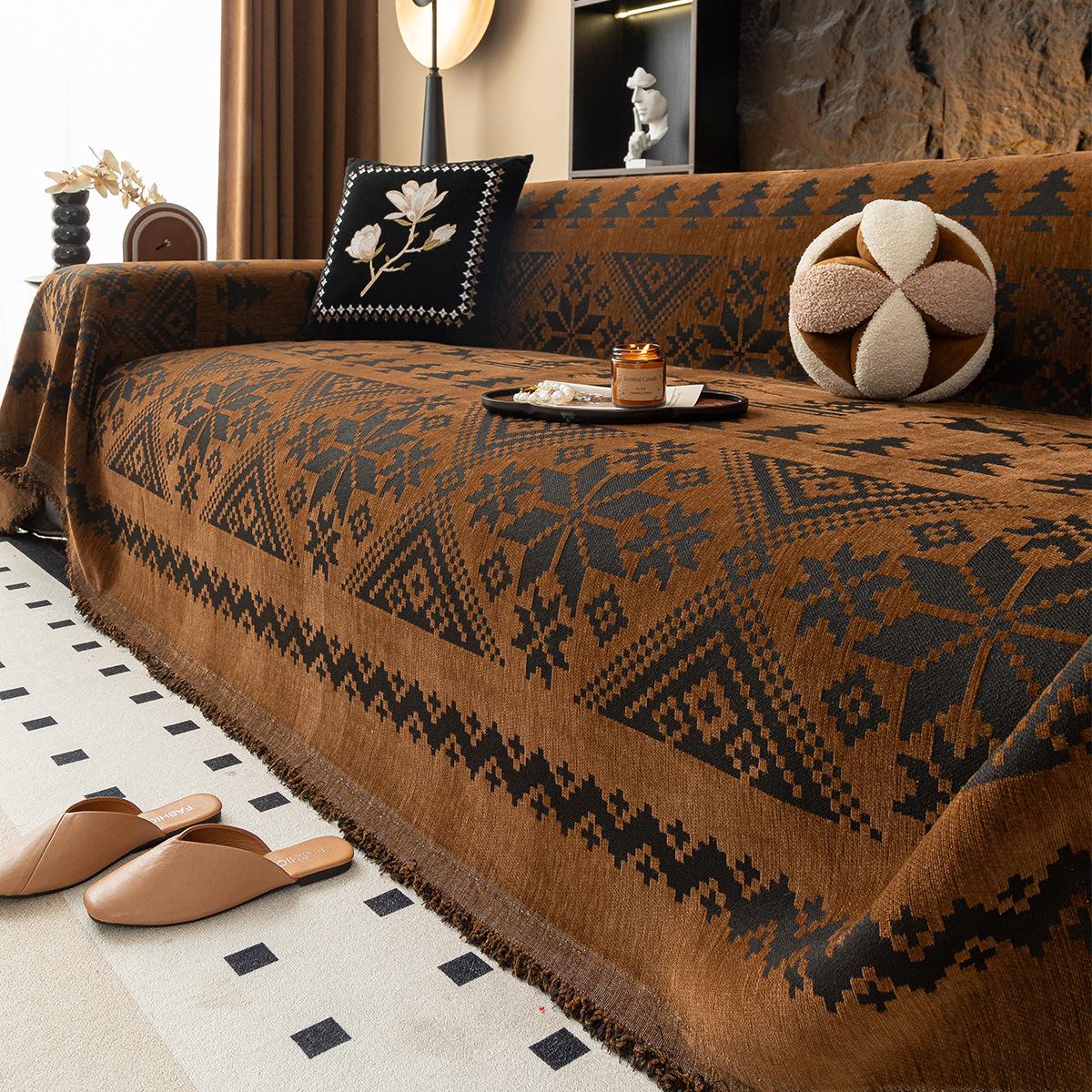 

Скандинавский минималистичный шенилловый диванный плед - Защита от царапин, Универсальный чехол для четырех сезонов 180*230cm