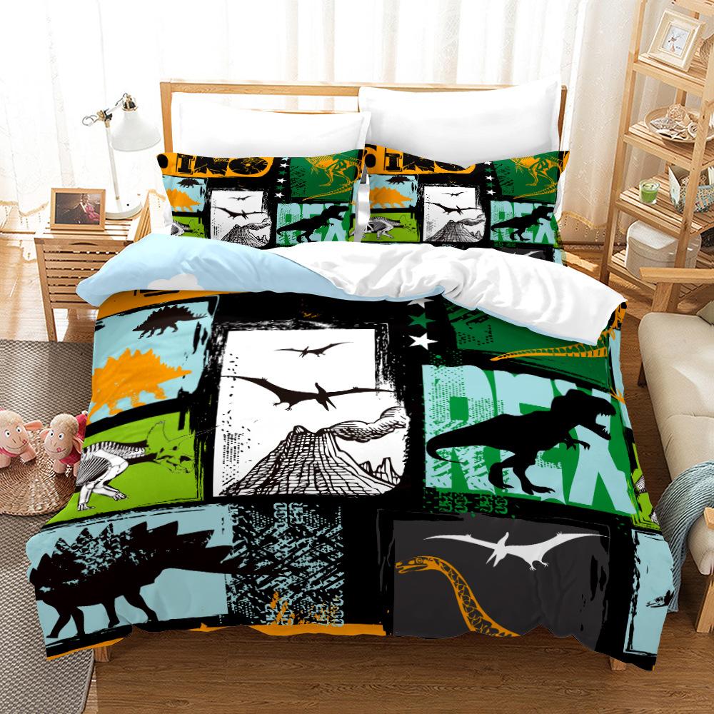 Lyw3D Digital Printing Diy Quilt Set Three-Piece Set European And American Bedding Three-Piece Set