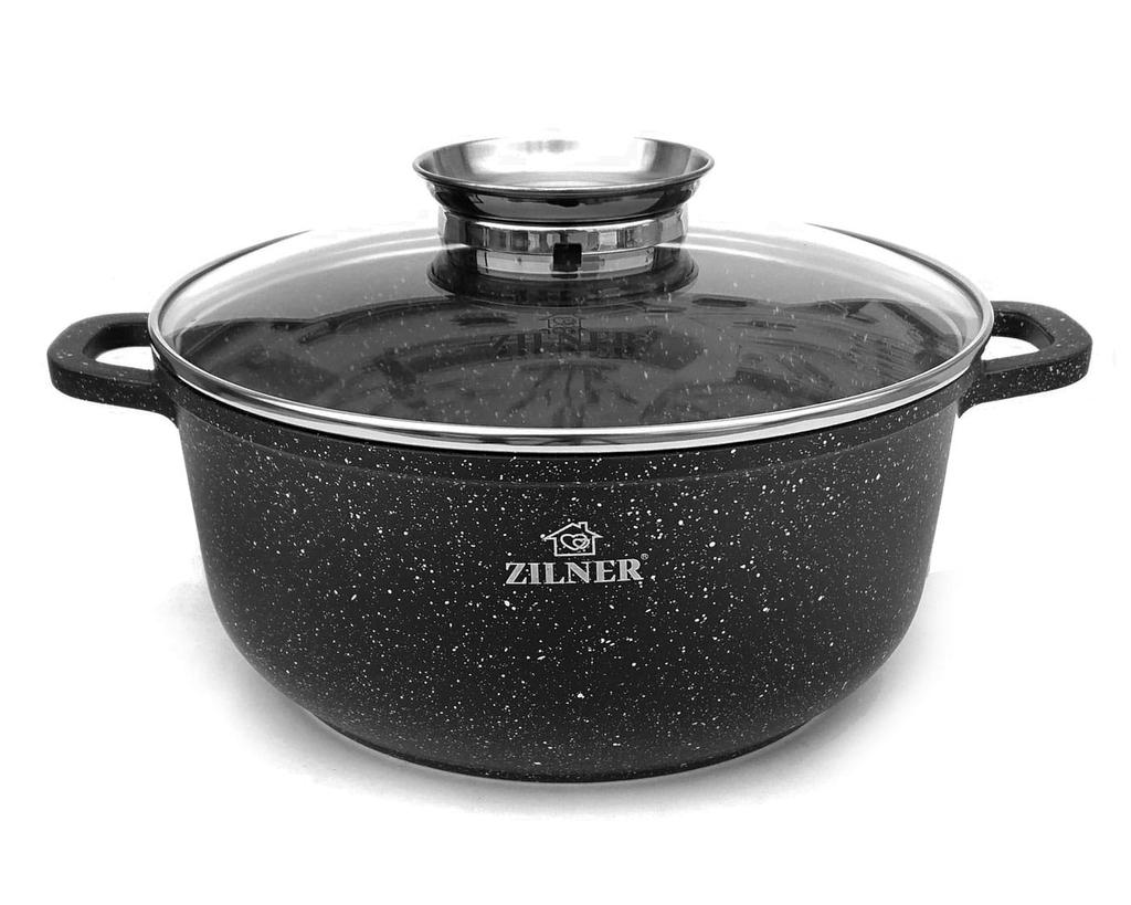 Set of 4 Pots With Marble Coating 16 20 24 28 Cm Zilner Zl-8900