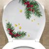 Removable Xmas Toilet Stickers Xmas Tree Waterproof Christmas Tree Sticker Self-adhesive Snowman Snowman Decoration Mural