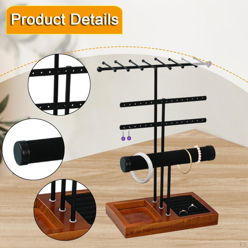 Jewelry Holder Tray Necklace Hanger Ear Display for