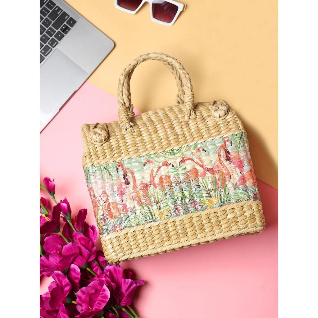 India Picnic Baskets | Lunch Basket | Cane or Jute Basket | Cane Basket for Gifting | Wicker Baskets (Multi Colour 4)