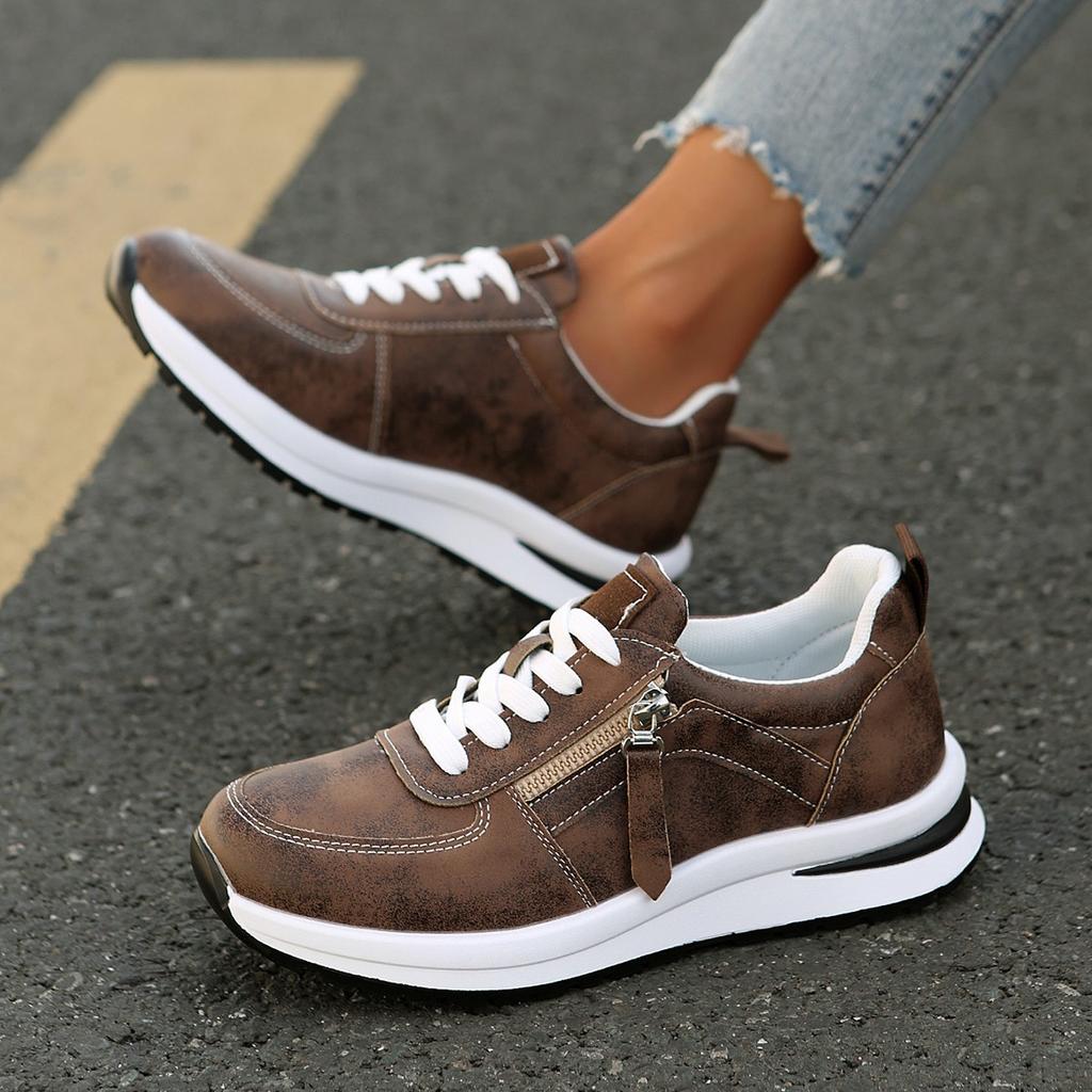 Women's sports and leisure shoes European and American fashion wedge heel platform casual sports women's single shoes