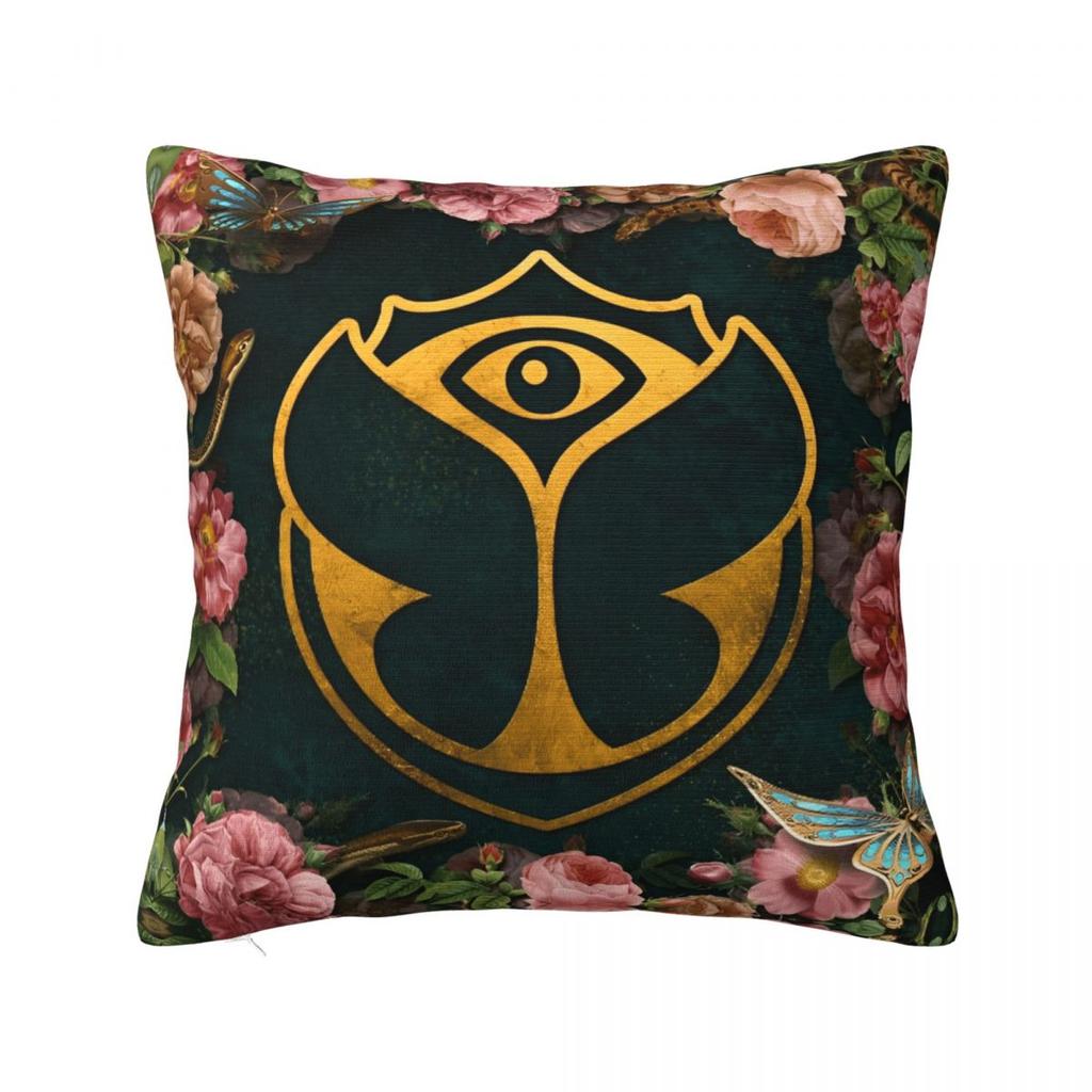 Tomorrowlandd Music Festival Pillow Case Butterfly Cushion Cover Awesome Zippered Decor Pillowcase For Sofa 45X45Cm