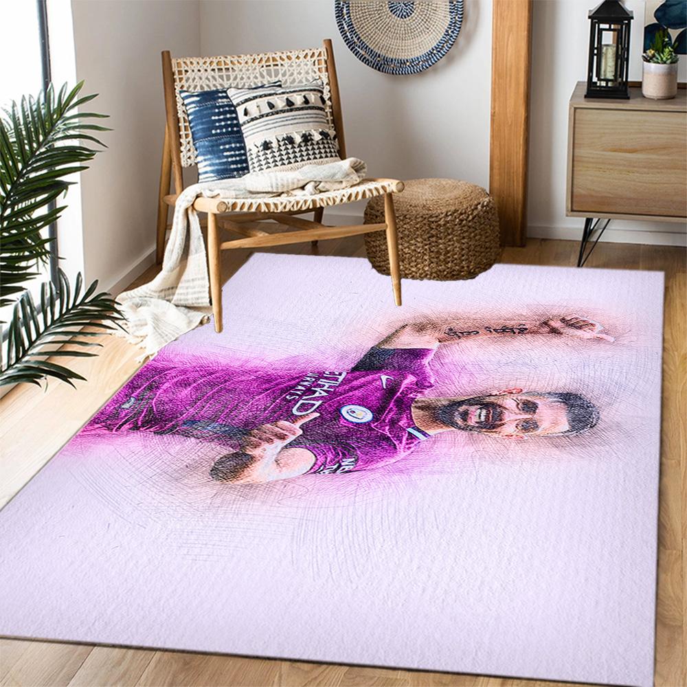 Dynamic Soccer Action Floor Mat Perfect for Bedrooms Kitchen Dining Room Dormitory Anti-slip Rug Office home decor Perfect Gift for Friends & Family
