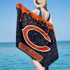 Chicago Bears Logo Microfiber Beach Towel, Lightweight And Quick-Dry, for Summer Travel, Beach Essential, Swimming Pool