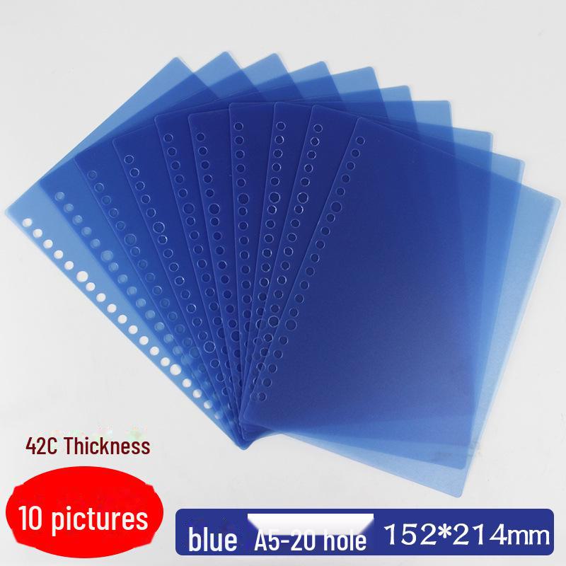 5-Pack Frosted A4 Detachable DIY Loose-Leaf Book with Colored Cover, A5/B5 Opening Ring Hole Folder