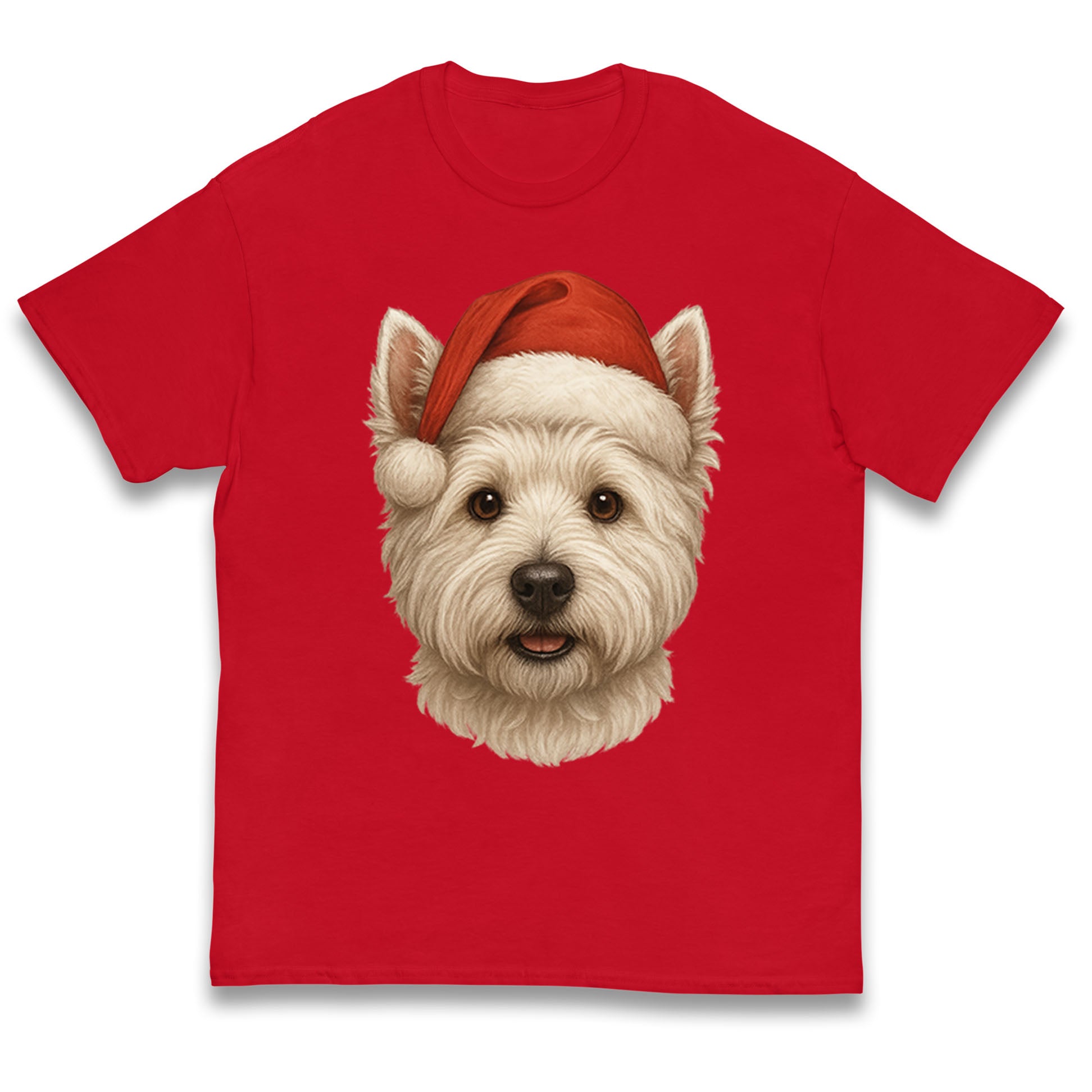 West Highland White Terrier Face Christmas Kids T Shirt 160