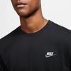 Nike Sportswear Club Embroidered Logo Solid Round Neck Short Sleeve T-Shirt Men Tops Black AR4997-014