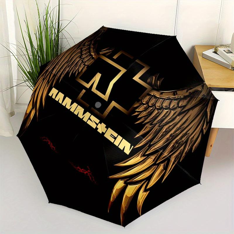 

Футболка Rammstein Wings Офіційний Мерч Парасолька, Портативна Компактна Парасолька 3 Складання для Чоловіків та Жінок, S221