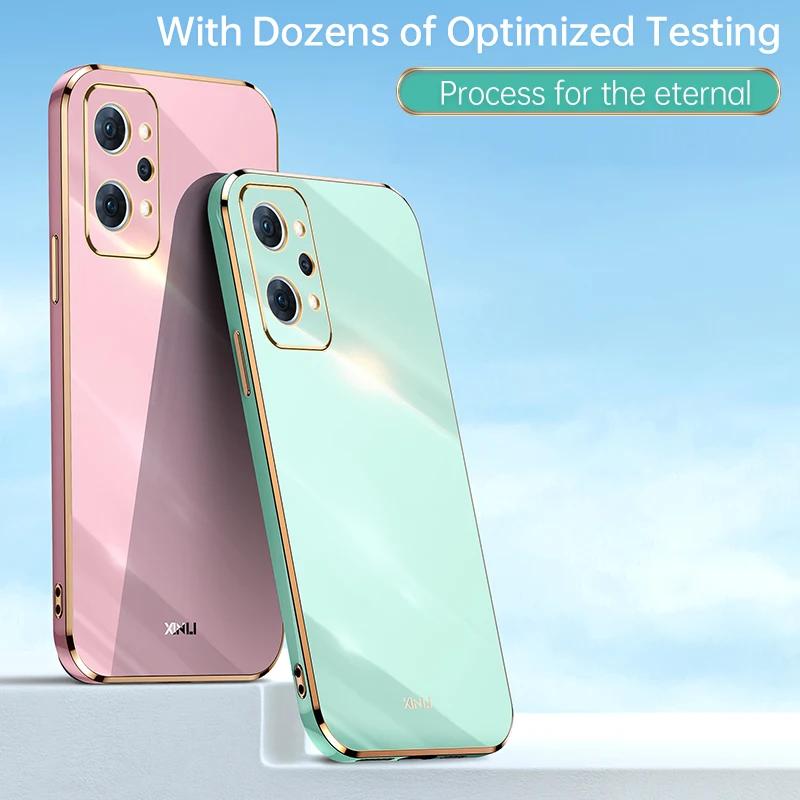 Square Plating Phone Case On For Realme GT Neo 2 3 3T GT2 Pro Neo2 2T GT G ShockProof Soft TPU Back Cover Phone Cases
