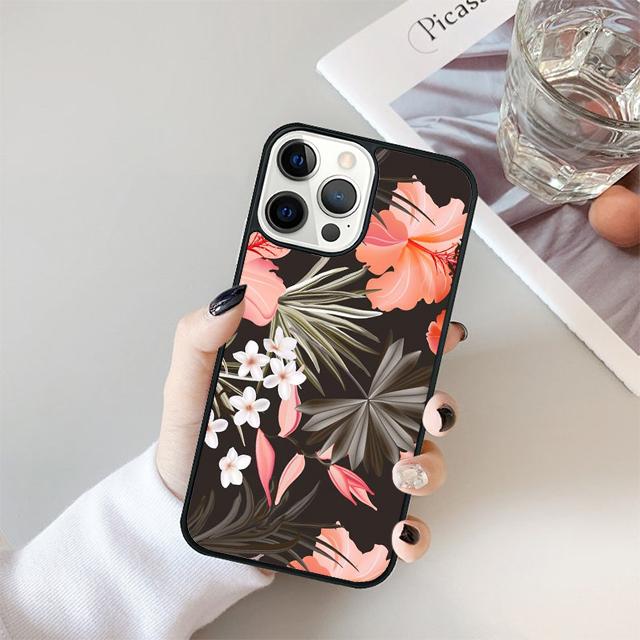 Tropical Paradise Hawaiian Flower Phone Case For iPhone 17 Air 15 16 Cover 14 13 11 12 Pro Max Max Plus Back Cover